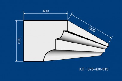 Карниз подкровельный KП-375-400-015