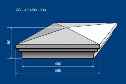Крышка столба КС-480-560-030